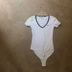 Stripped t-shirt style onesie